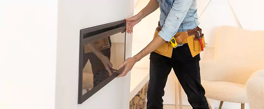 Metal Fireplace Installation in Benbrook, Texas